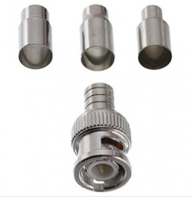 Triplett 301-00TP Male BNC Crimp-On Connector, 50 &amp;ohm;, 10-pack-