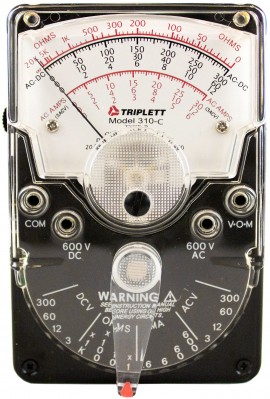 Triplett Model 630 Analog Multimeter with 28 ranges, up to 600 V-