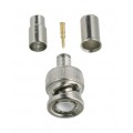 Triplett 305-21TP Male BNC Crimp/Crimp Connector, 50 &amp;ohm;, 10-pack-