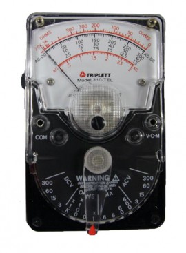 Triplett 310 Series Hand-Sized Analog Voltmeter with 16 ranges, up to 300 V,-