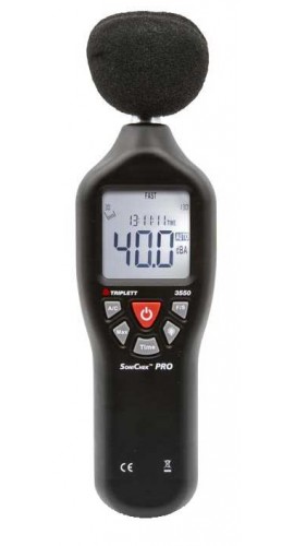 Triplett 3550-NIST SoniChek PRO Professional Sound Level Meter, 30 to 130 dB,-