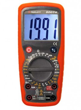 Triplett 9007-A Digital Multimeter, 600 VAC/VDC, 10 A-