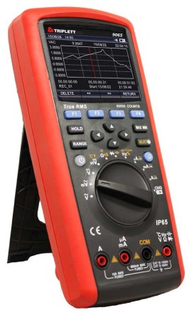 Triplett 9065 True RMS Data Logger Digital Multimeter, 60 mV to 1,000 VAC/VDC-