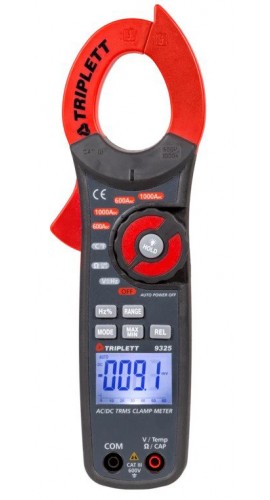 Triplett 9325 True RMS AC/DC Clamp-On Meter, 600 V, 1000 A,-