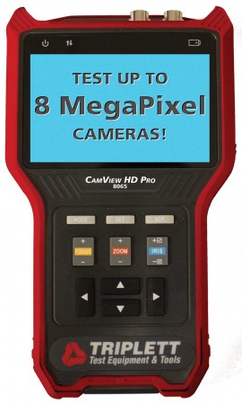 Triplett CamView HD Pro High-Definition Analog Security Camera Tester, Analog/AHD 2.0/HD-TVI 3.0/HD-CVI 3.0-