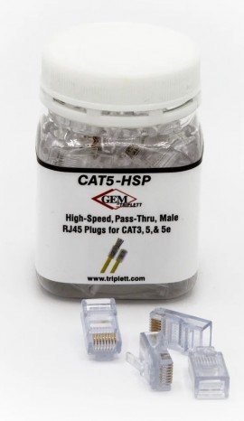 Triplett CAT5-HSPJAR CAT5/6 Connector, male, 100-pack-