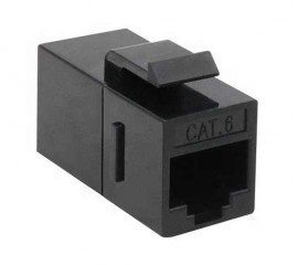 Triplett CAT6-CPL-BK CAT6 RJ45 Inline Coupler, black-