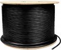 Triplett CAT6AS-1000BK CAT6A FTP Shielded Cable, 23 AWG, 1000', black-