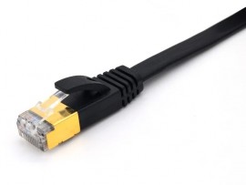 Triplett CAT7-10BK CAT7 SF/FTP Shielded Patch Cable, 10', black-