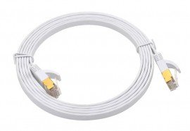 Triplett CAT7-25WH CAT7 SF/FTP Shielded Patch Cable, 25', white-