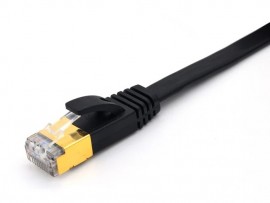 Triplett CAT7-5BK CAT7 SF/FTP Shielded Patch Cable, 5', black-
