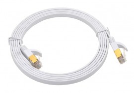 Triplett CAT7-5WH CAT7 SF/FTP Shielded Patch Cable, 5', white-