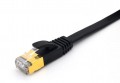 Triplett CAT7FL-10BK SSTP Shielded Flat Patch Cable, CAT7, 28 AWG, 10', black, stranded-