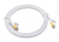 Triplett CAT7FL-75WH SSTP Shielded Flat Patch Cable, CAT7, 28 AWG, 75', white, stranded-