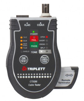 Triplett CTX200 RJ45/Coax Network Cable Tester-