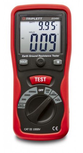 Triplett EG480 Earth Ground Resistance Tester Kit-