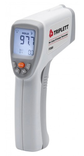 Triplett FT2020 Non-Contact Infrared Forehead Thermometer, 89.6 to 108.5&amp;deg;F-