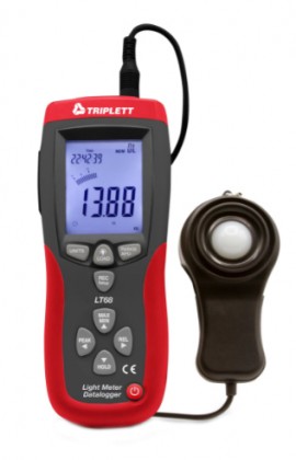 Triplett LT68-NIST Light Meter/Data Logger, &amp;plusmn;5% accuracy,-