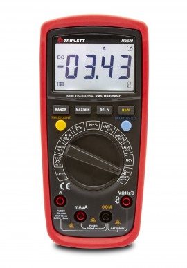 TRIPLETT MM525 True RMS Digital Multimeter with LPF, LOZ and EBTN display-