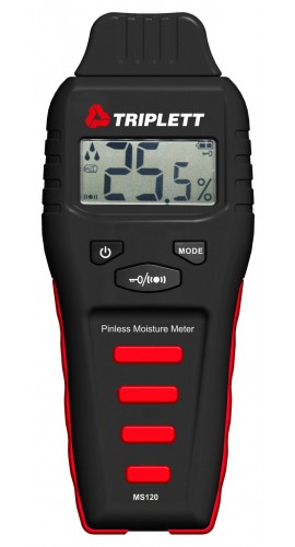 Triplett MS120 Pinless Moisture Meter, 0.1 to 99.9%-