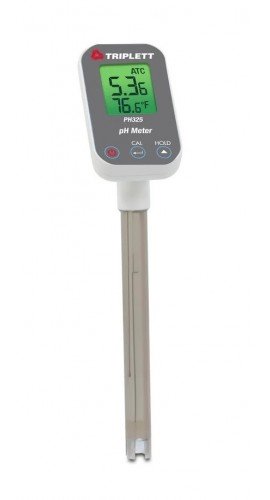 Triplett PH325 Long Tube Stem pH Meter, 0.00 to 14.00-