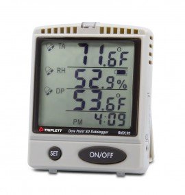 Triplett RHDL95 Humidity, Temperature, and Dew Point SD Data Logger, 0 to 99.9% RH, 14 to 158&amp;deg;F and -4 to 158&amp;deg;F-