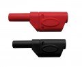 Triplett TL25 Stacking Banana Plugs, red and black-
