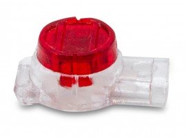 GEM URC-100PK Three-Wire Insulation Displacement Connector, red, 100-pack-