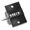 Trumeter 14 Series Stroke Totalizing Counter with AX7 lever arm, square case and panel mount, right-hand, top-going-