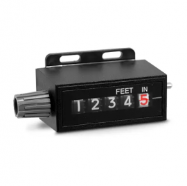Trumeter 22 Series Rotary Counter with five digits and top-going, feet and inch, right-hand-