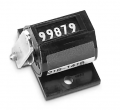 Trumeter 14 Series Stroke Totalizing Counter with AX7 lever arm, round case and base mount, right-hand, top-coming-