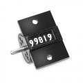 Trumeter 14 Series Stroke Totalizing Counter with AX7 lever arm, round case and panel mounting, right-hand, top-going-