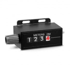 Trumeter 22-2235-P 22 Series Mechanical Rotary Counter with right-hand top coming rotary shaft, meter and decimeter, 4-digit-