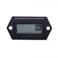 Trumeter 3410-0000-G AC DC Electronic LCD Hour Meter with 2-hole case, 1/4" spade terminal, non-reset-