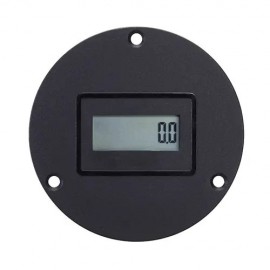 Trumeter 3410-1000-G AC DC Electronic LCD Hour Meter with 3-hole case, 1/4" spade terminals, non-reset-