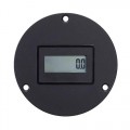 Trumeter 3410-1000-G AC DC Electronic LCD Hour Meter with 3-hole case, 1/4" spade terminals, non-reset-
