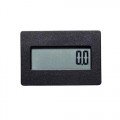 Trumeter 3410 Series Electronic LCD Hour Meter with remote-reset 1/4" spade terminal, flush rectangular case-
