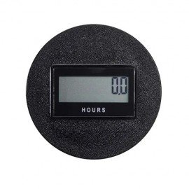 Trumeter 3410 Series Electronic LCD Hour Meter with non-reset, 1/4" spade terminal, round SAE case-