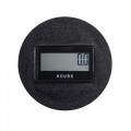 Trumeter 3410 Series Electronic LCD Hour Meter with non-reset, 1/4" spade terminal, round SAE case-