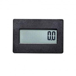 Trumeter 3410 Series Electronic LCD Hour Meter with non-reset, 1/4" spade terminal, black snap-in case-