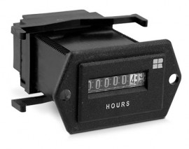 Trumeter 711-0130BLK Electromechanical Hour Meter 115 V AC/60 Hz with 2 mounting holes, 1.45 x 0.95 panel cut out-