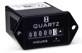 Trumeter 732-0004 Totally-Sealed DC Hour Meter, 10 to 80 VDC, 2-Hole Rectangular-