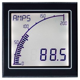 Trumeter APM-AMP-APO Digital Panel Amp Meter with Outputs, Positive LCD, 0 to 5 A-