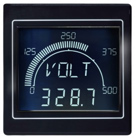 Trumeter APM-MAX M23 Low-Voltage Advanced Panel Meter with negative LCD, 12 to 24 V AC/DC, Modbus RTU and TCP/IP-