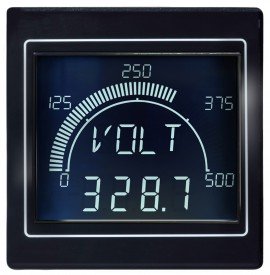 Trumeter APM-MAX M23 Low-Voltage Advanced Panel Meter with negative LCD, 100 to 240 V AC, Modbus RTU-