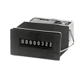 Trumeter B Series Non-Reset Totalizing Counter, 12 V DC, 25 CPS, 8 digit, spring clip-