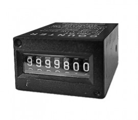 Trumeter E760 Series Non-Reset Totalizing Counter, 24 V DC, 10 CPS, M3 threads, rear mount with terminal pins-