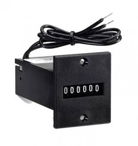 Trumeter 4916 Series 6-Digit Non-Reset Totalizing Counter, 125 V DC, 999800 set, flange mount-