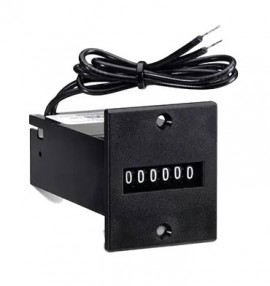 Trumeter 4916 Series 6-Digit Non-Reset Totalizing Counter, 12 V DC, 000000 set, flange mount-