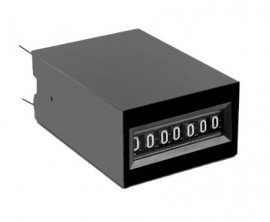 Trumeter 4017 Series 7-Digit Non-Reset Totalizing Counter, 12 V DC, 25 CPS, PCB mount 4 to 40 thread-